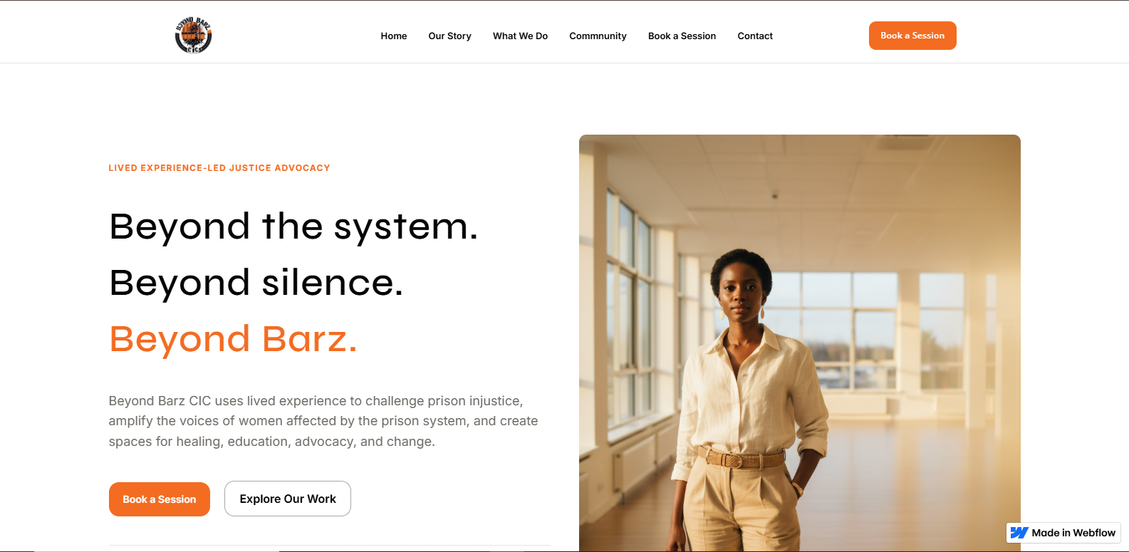 Beyond Barz CIC website preview